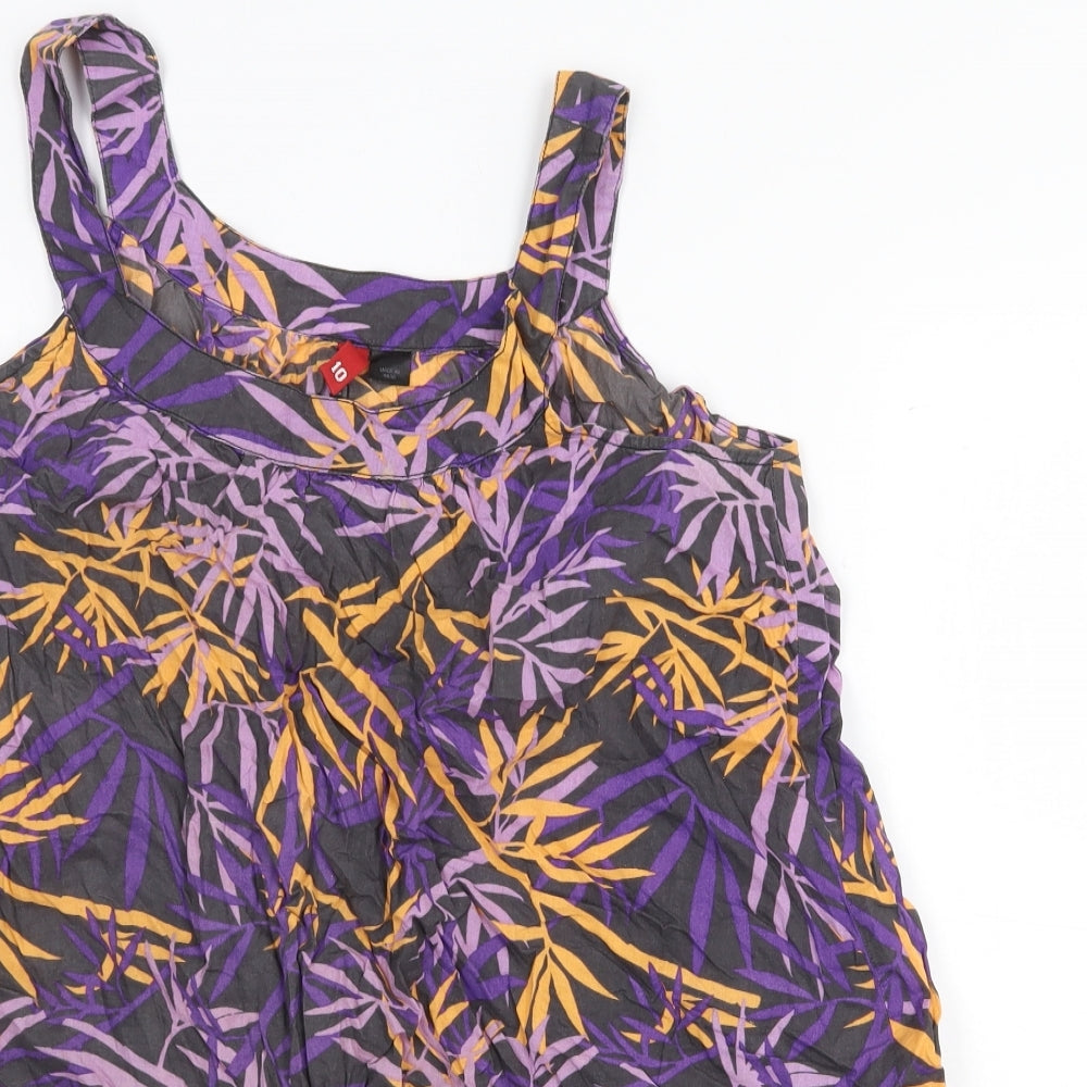Womens UK Size 10 H&M Purple Tunic Tank