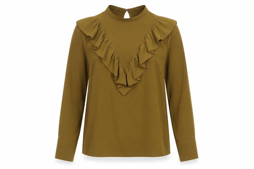 Womens UK Size 6 H&M Green Basic Blouse