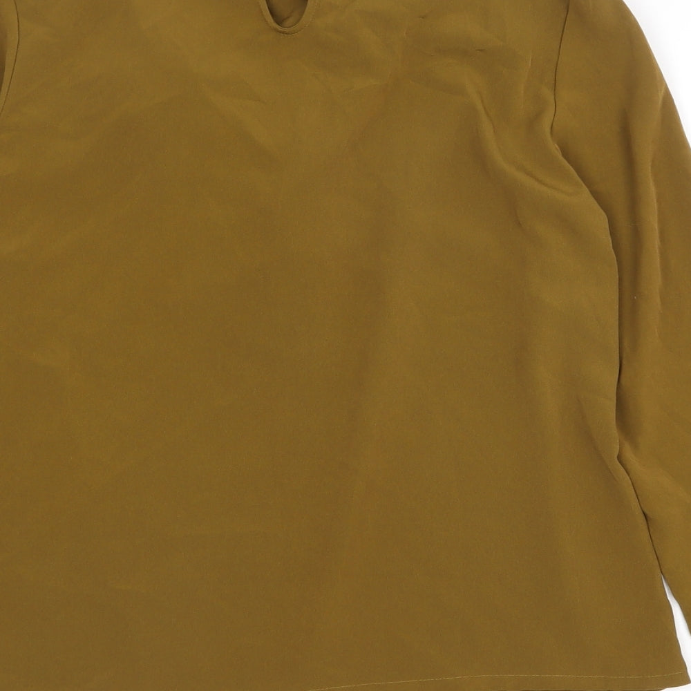 Womens UK Size 6 H&M Green Basic Blouse
