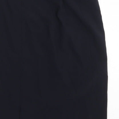 Gerry Weber Womens Blue Cotton Straight & Pencil Skirt Size 34 in Zip - Belt Included