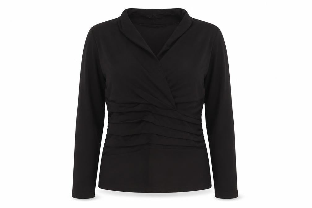 Womens UK Size 14 Oscar B Black Basic Blouse