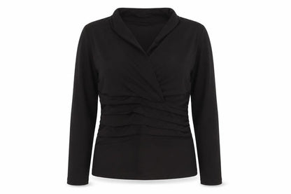 Womens UK Size 14 Oscar B Black Basic Blouse