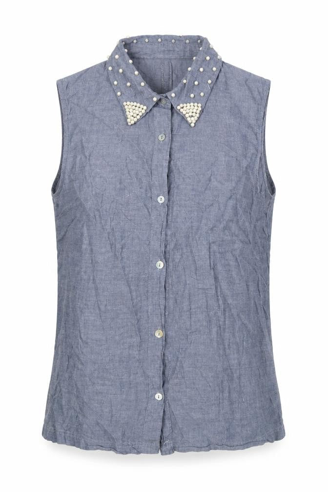 Womens UK Size 10 Boohoo Grey Basic Button-Up