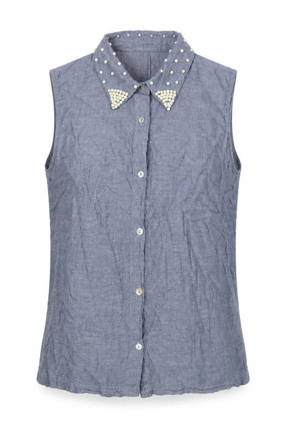 Womens UK Size 10 Boohoo Grey Basic Button-Up
