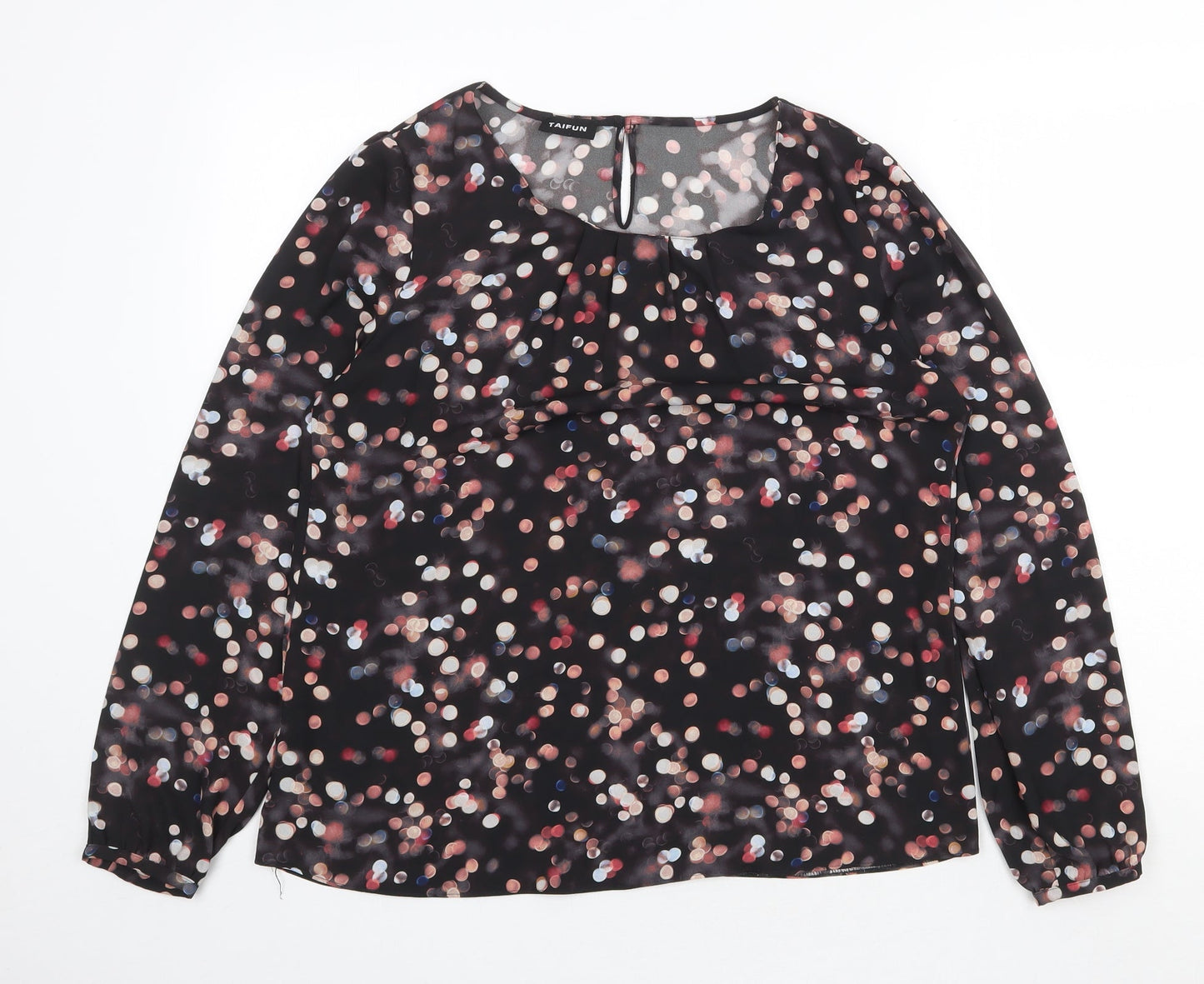 Womens UK Size XL Taifun Black Basic Blouse