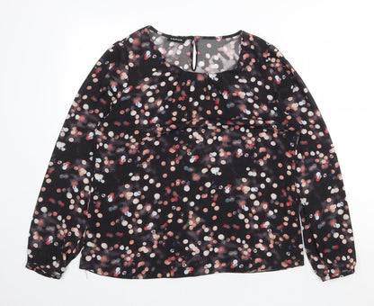 Womens UK Size XL Taifun Black Basic Blouse