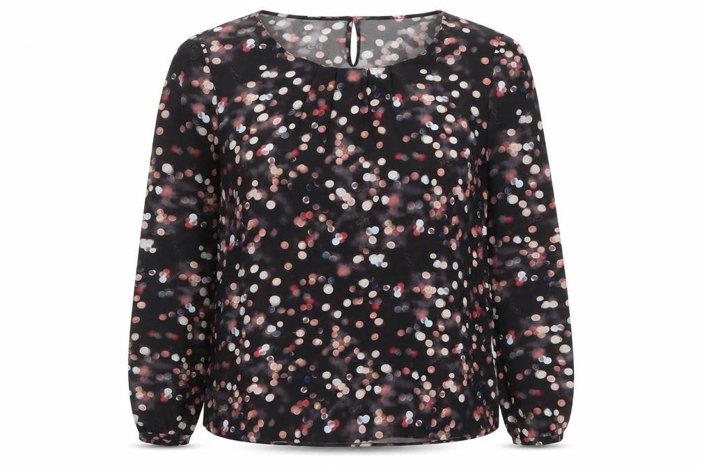 Womens UK Size XL Taifun Black Basic Blouse