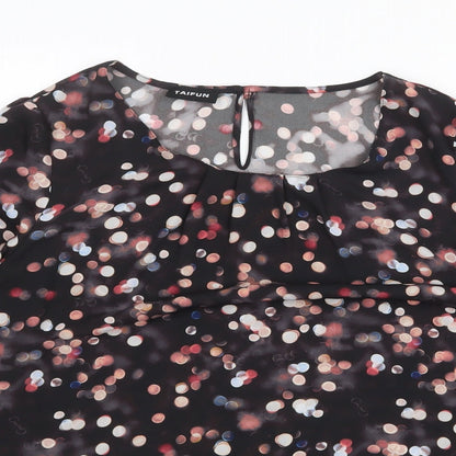 Womens UK Size XL Taifun Black Basic Blouse