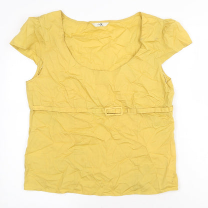 Womens UK Size 18 MK Yellow Basic Blouse