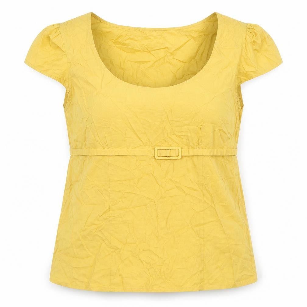 Womens UK Size 18 MK Yellow Basic Blouse