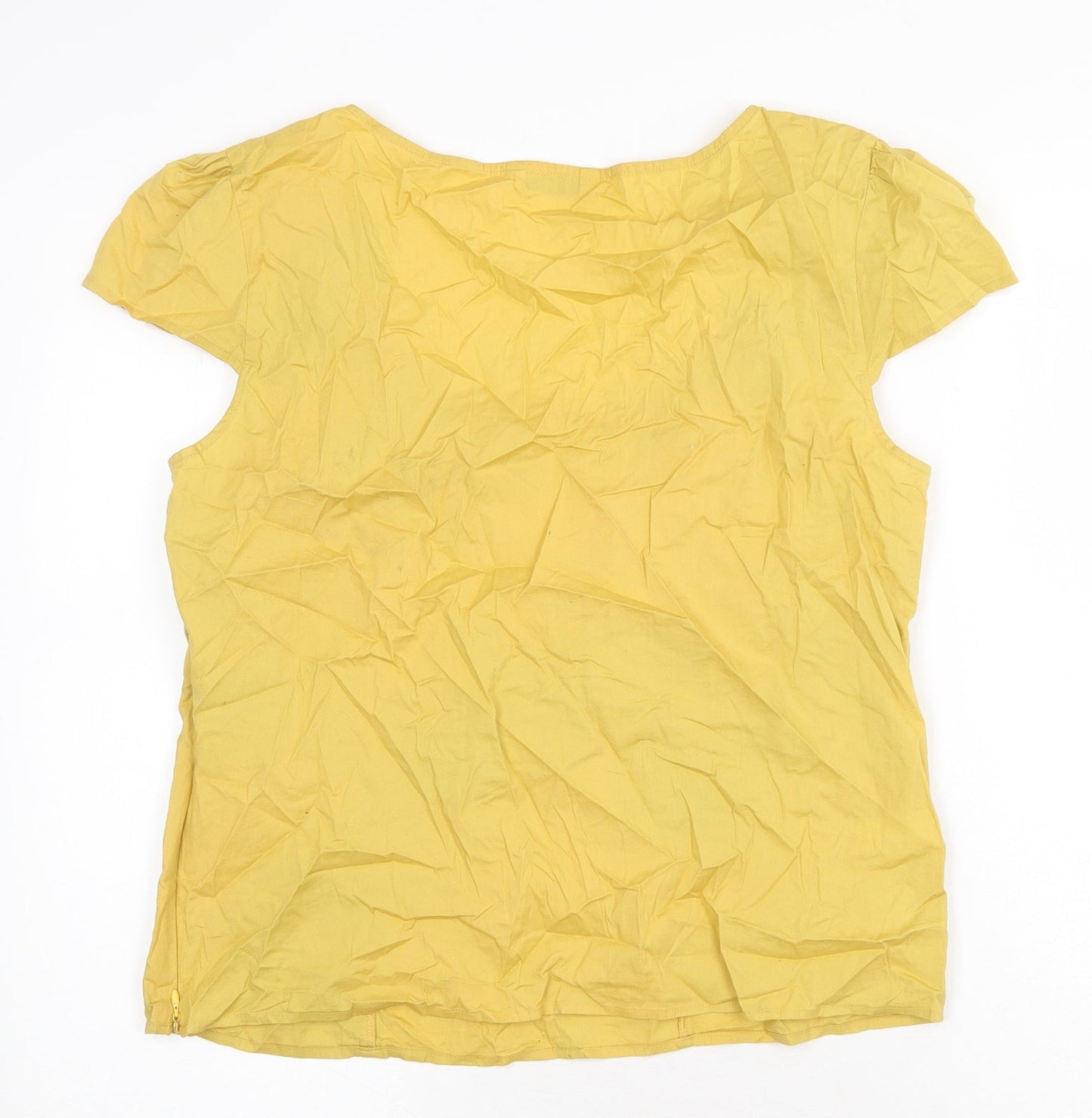 Womens UK Size 18 MK Yellow Basic Blouse