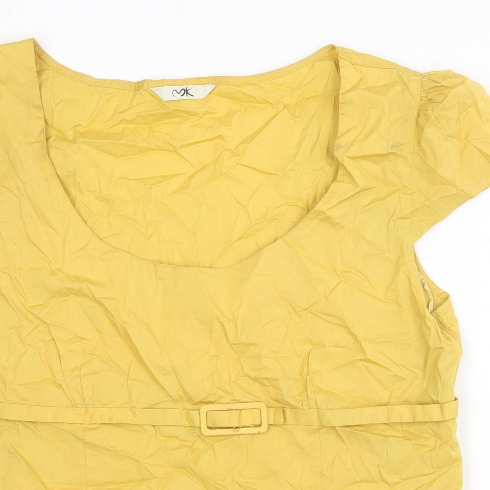 Womens UK Size 18 MK Yellow Basic Blouse