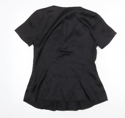 Womens UK Size 10 Per Una Black Basic Blouse