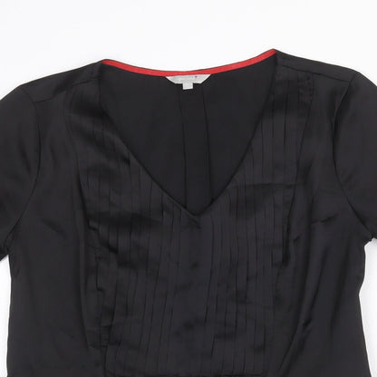 Womens UK Size 10 Per Una Black Basic Blouse