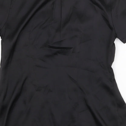 Womens UK Size 10 Per Una Black Basic Blouse