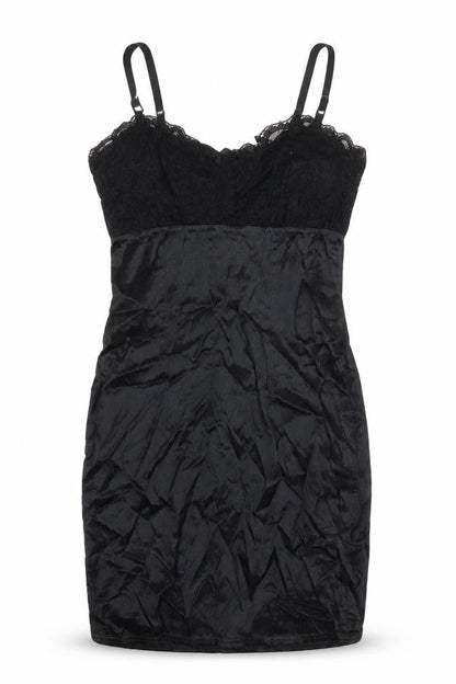 I.Q Trademark Womens Black Acetate Mini Size 8 Scoop Neck Zip