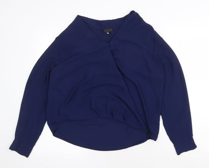 Womens UK Size 10 Topshop Blue Basic Blouse