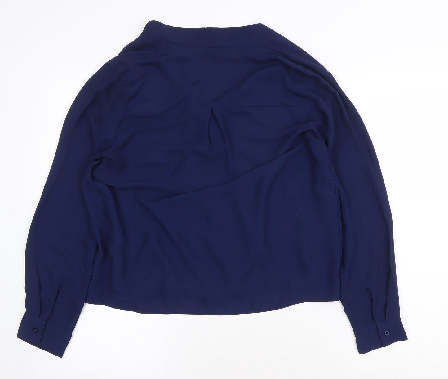 Womens UK Size 10 Topshop Blue Basic Blouse