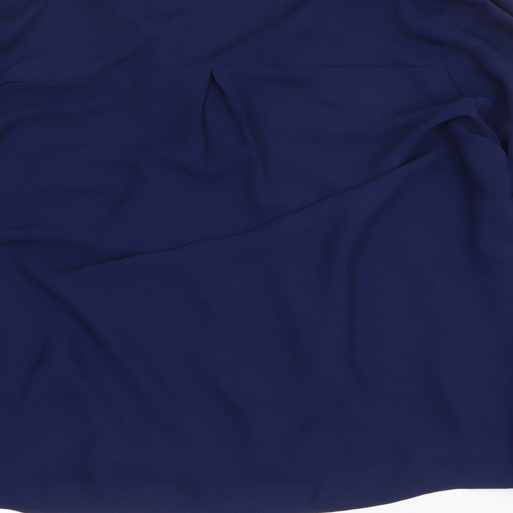 Womens UK Size 10 Topshop Blue Basic Blouse