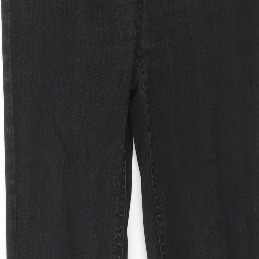 New Look Womens Black Cotton Skinny Jeans Size 8 Regular Zip