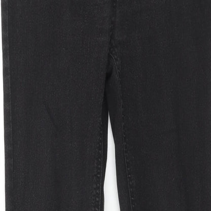 New Look Womens Black Cotton Skinny Jeans Size 8 Regular Zip