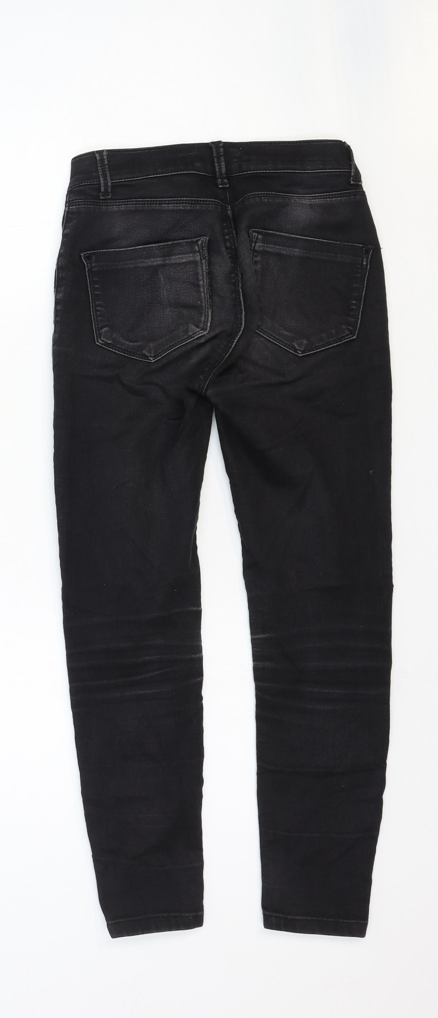 Dorothy Perkins Womens Black Cotton Skinny Jeans Size 6 Regular Zip