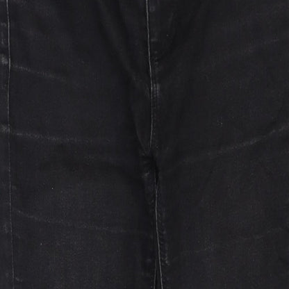 Dorothy Perkins Womens Black Cotton Skinny Jeans Size 6 Regular Zip