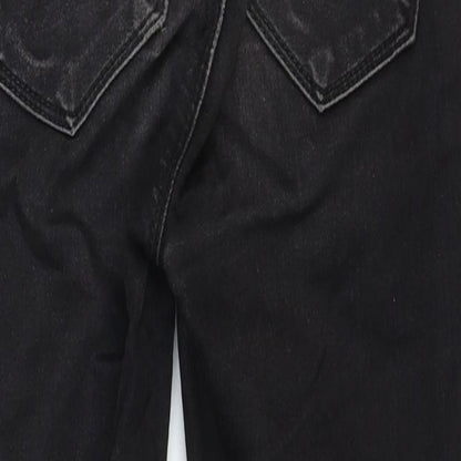Dorothy Perkins Womens Black Cotton Skinny Jeans Size 6 Regular Zip