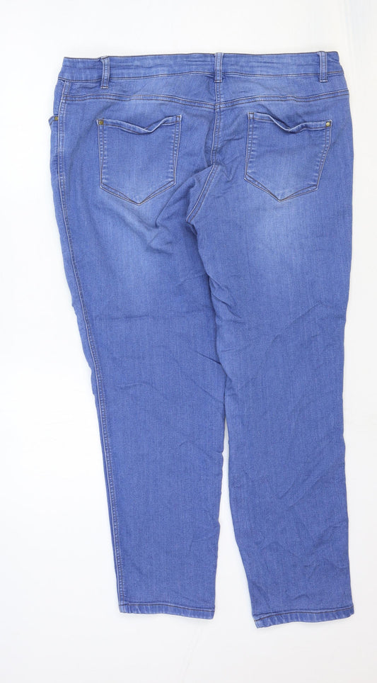 TU Womens Blue Cotton Skinny Jeans Size 36 in Regular Zip