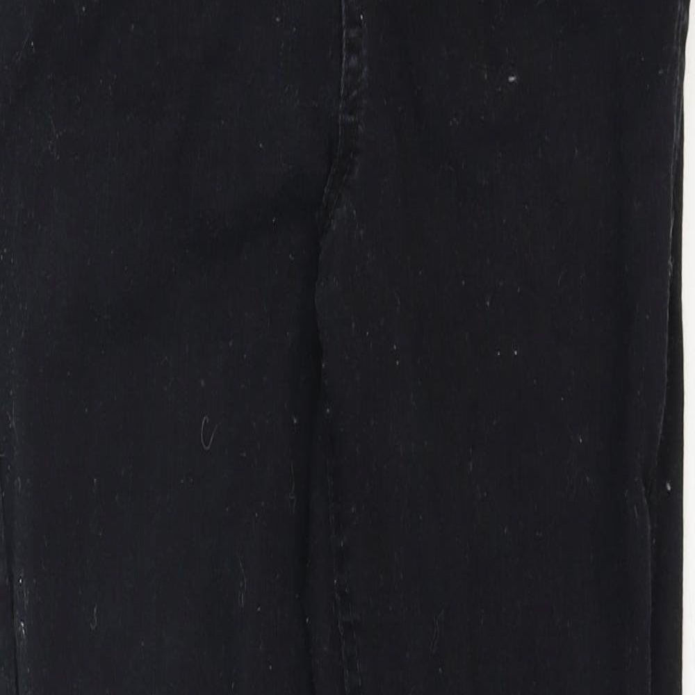 New Look Womens Black Cotton Skinny Jeans Size 10 Regular Zip