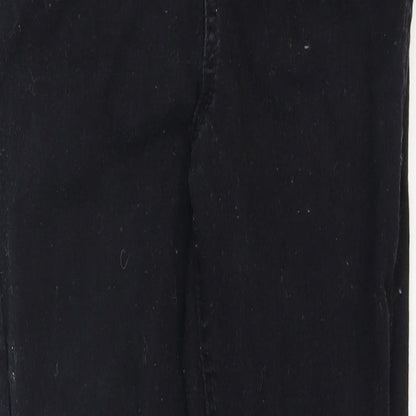 New Look Womens Black Cotton Skinny Jeans Size 10 Regular Zip