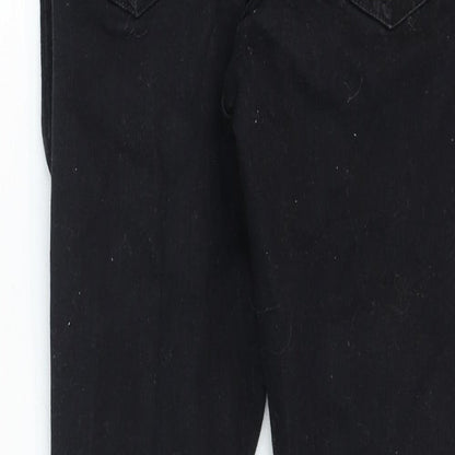New Look Womens Black Cotton Skinny Jeans Size 10 Regular Zip