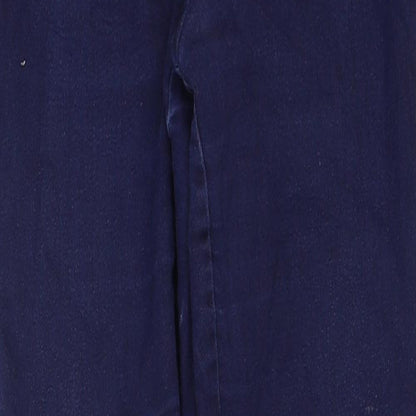 Phase Eight Womens Blue Cotton Skinny Jeans Size 8 Regular Zip