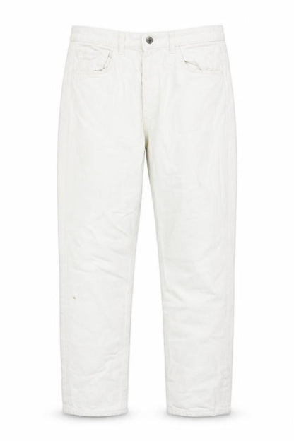 Womens UK Size 8 Bershka Regular Fit Straight White Jeans