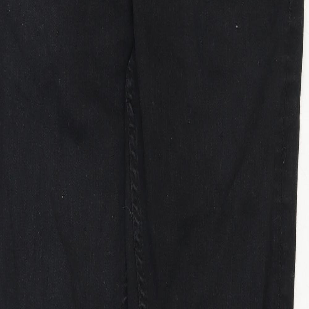 New Look Womens Black Cotton Skinny Jeans Size 6 Regular Zip