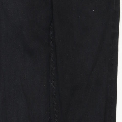 New Look Womens Black Cotton Skinny Jeans Size 6 Regular Zip