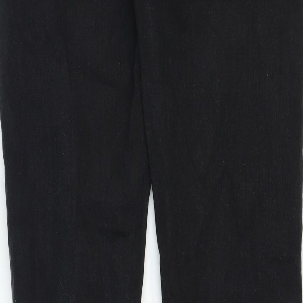New Look Womens Black Cotton Skinny Jeans Size 6 Regular Zip