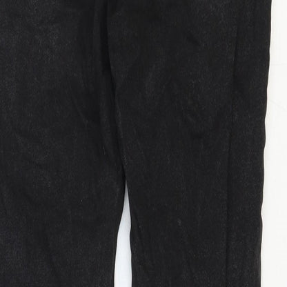 STR Womens Black Cotton Straight Jeans Size 6 Regular Zip