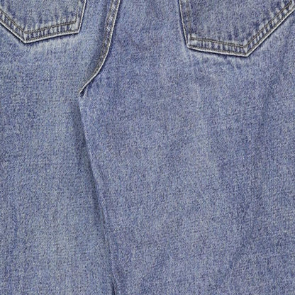 Jeans & Co Womens Blue Cotton Straight Jeans Size 35 in Regular Zip
