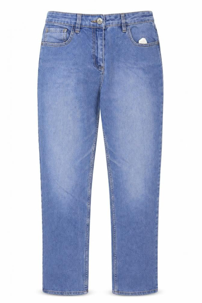 Womens UK Size 12 Denim Regular Fit Straight Blue Jeans