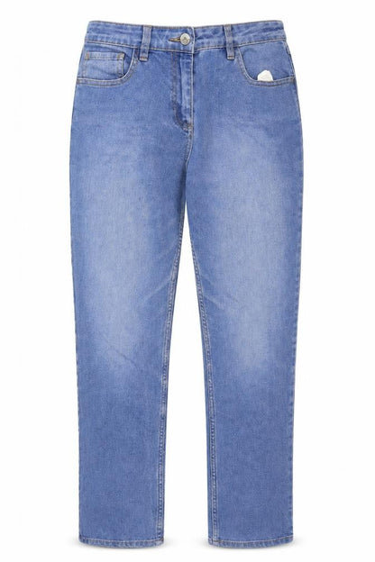Womens UK Size 12 Denim Regular Fit Straight Blue Jeans