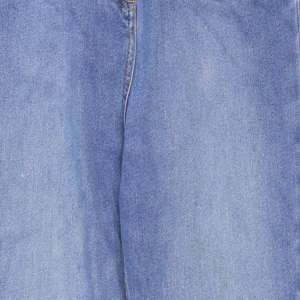 Womens UK Size 12 Denim Regular Fit Straight Blue Jeans