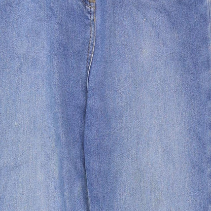 Womens UK Size 12 Denim Regular Fit Straight Blue Jeans
