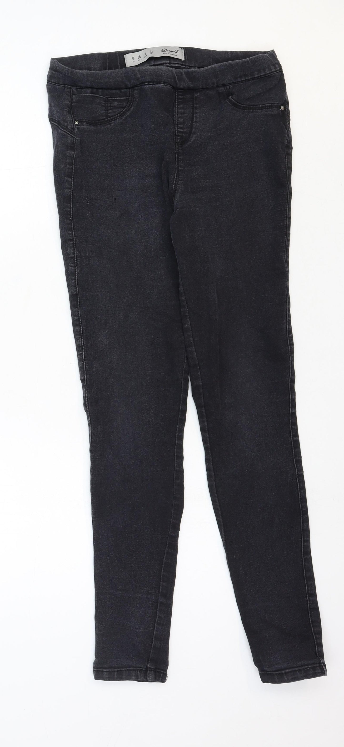 Denim & Co. Womens Black Cotton Jegging Jeans Size 10 Regular