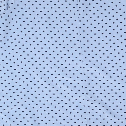 Glamourous Womens Blue Polka Dot Polyester Shirt Dress Size 16 Round Neck Zip