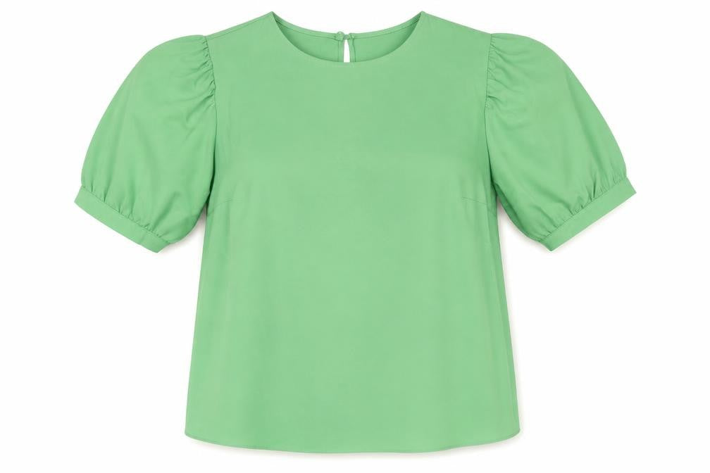 Womens UK Size 14 Preworn Green Basic Blouse
