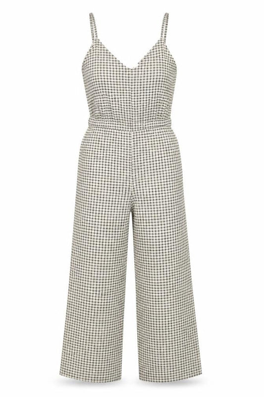 Womens UK Size XS H&M One-Piece Beige Jumpsuit