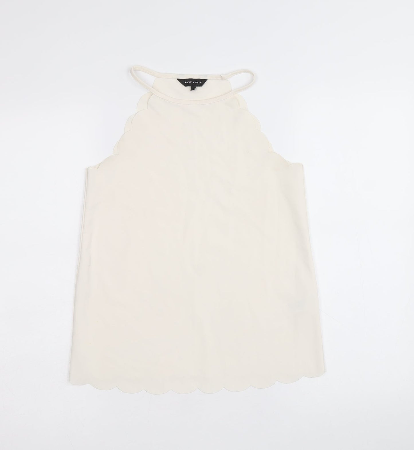 Womens UK Size 8 New Look Ivory Basic Tank