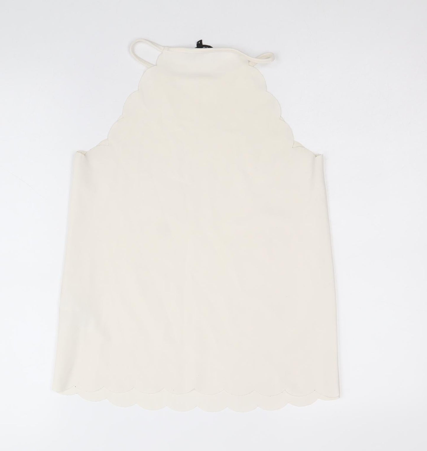 Womens UK Size 8 New Look Ivory Basic Tank