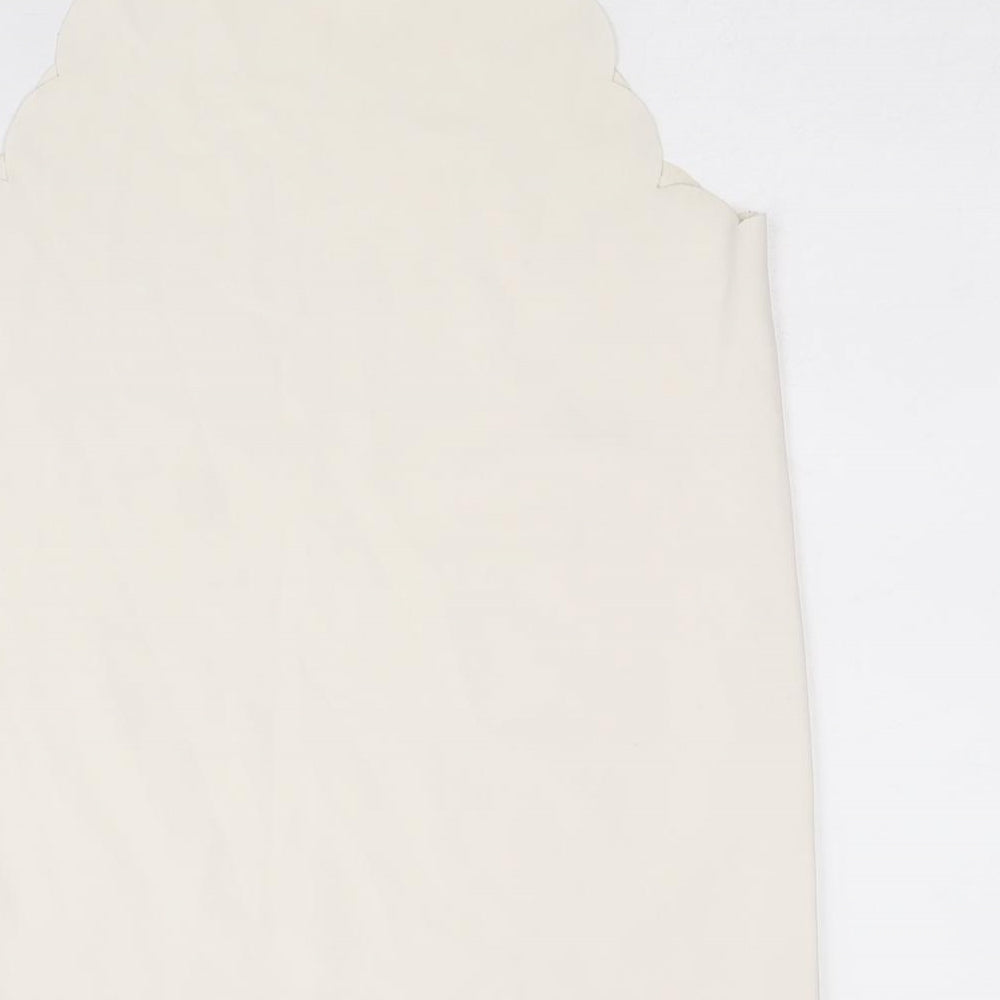 Womens UK Size 8 New Look Ivory Basic Tank